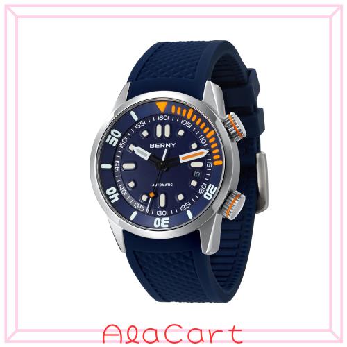 BERNY 腕時計 メンズ 機械式腕時計 メンズウォッチ メンズ腕時計 メンズ自動巻きダイビングウォッチ | 20ATM防水・サファイアガラス・快
