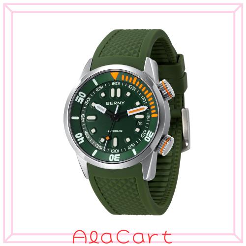 BERNY 腕時計 メンズ 機械式腕時計 メンズウォッチ メンズ腕時計 メンズ自動巻きダイビングウォッチ | 20ATM防水・サファイアガラス・快