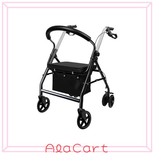 lefeke シルバーカー 手押し車 老人 歩行補助具 歩行器 高齢者用 室内 コンパクト 座れる室内 補助具 折りたたみ 介護用品 軽量 カート 