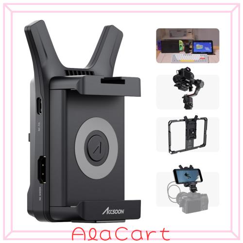 【Accsoon公式ストア】Accsoon Mini CineView Nano無線ビデオ伝送システム、無線 HDMI 5GHzビデオトランスミッター、500フィートの範囲と