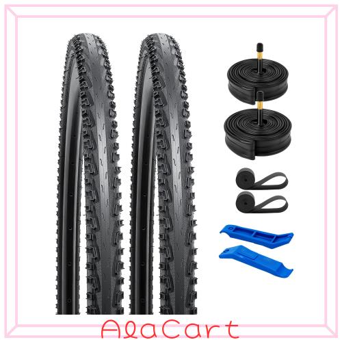 2本セット,700x38c タイヤ,700x38c 40-622 自転車タイヤ + チューブ 肉厚 米式バルブ48mm+リムテープ + タイヤレバ,タイヤ 700x38c,自転