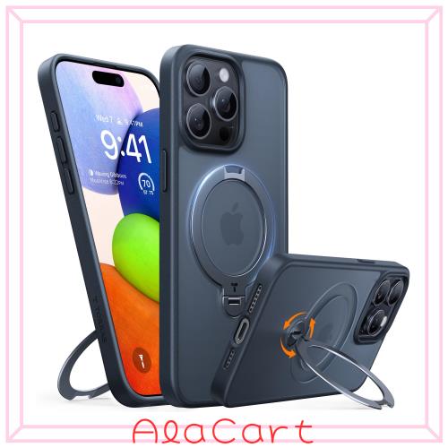 【カチッ！2025新開発・安定性】TORRAS iphone 15 ProMax 用ケース 【ゼンマイ式スタンド】縦横両対応 リング マグネット搭載 MagSafe対