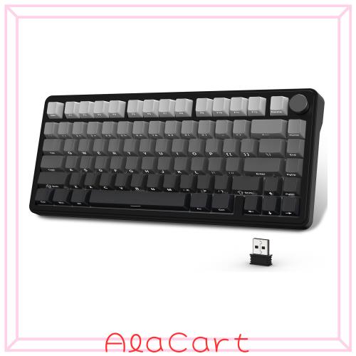 ATTACK SHARK x AJAZZ X85 メカニカルゲーミングキーボード 白翡翠スイッチ ガスケットマウント リニア サイド刻印彫刻PBTチェリーキーキ