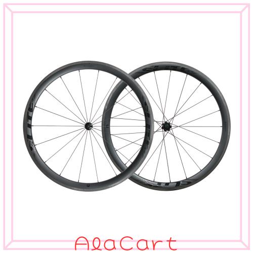 ELITEWHEELS カーボンホイール エッジ 700c リムブレーキ セラミックベアリング 超軽量 1291g 40mm ホイールセット ロードバイク用 ラチ