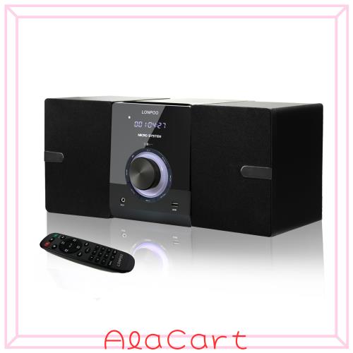 30W CDステレオシステムミニコンポ CDプレーヤー FMラジオ Bluetooth対応スピーカー USB/AUX入力 ヘッドフォンジャック リモコン