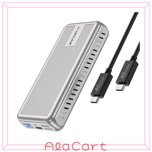 WAVLINK 40Gbps PCIe NVMe SSDエンクロージャ、m.2 ssd 外付けケース、USB4外付けハードドライブエンクロージャ、2230/2242/2260/2280 B+の通販は