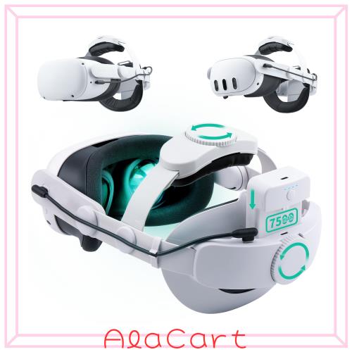 Noiposi ヘッドストラップ、メタクエスト 3 ＆ クエスト 2 用 7500mAh