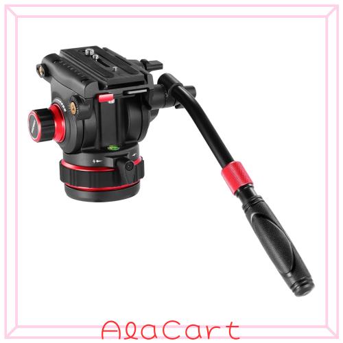 NEEWER ビデオ雲台 フルード雲台 三脚雲台 ビデオヘッド 無段階調節可能なパン＆チルトダンピング 全金属製 高耐久 クイックリリースプレ