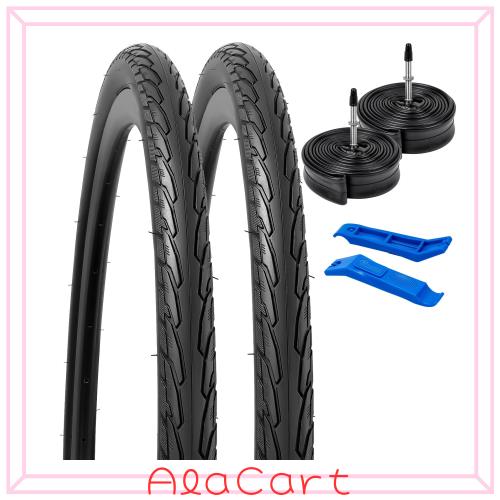 2本セット,700 35c タイヤ,自転車 タイヤ 700 35c 37-622+ チューブ 肉厚 仏式バルブ48mm+リムテープ+ タイヤレバ,自転車 タイヤ 700x35c