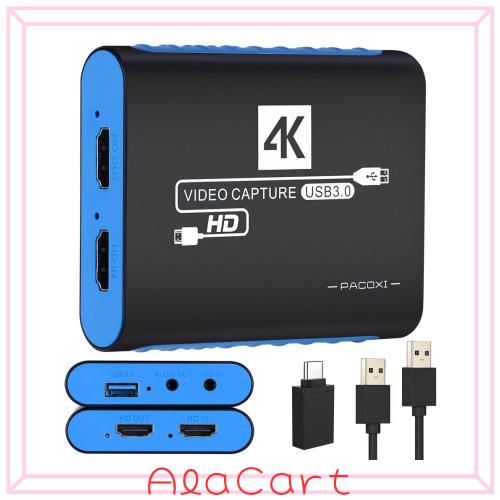キャプチャーボード switch対応 4K パススルー 1080P 60FPS USB3.0 