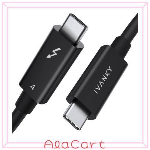 IVANKY Thunderbolt 4 ケーブル 1.5m×2本 240W急速充電 8K映像出力 40Gbps 高速データ転送 USB-C ＆ USB-C ケーブル iPhone16/iPhone15シ