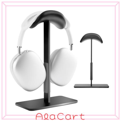 FARWAYVIEW AirPods Max スタンド スリープモード搭載 ヘッドホンスタンド デスク用 アルミ製 滑り止め ベース 傷防止 タッチ面 (ブラッ