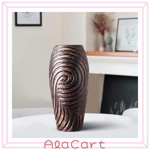 DKTDT ヴィンテージホームデコラージ花瓶、ブラウン樹脂トールフラワーフロア花瓶 ホームデコレーション、ベッドルーム、ダイニングテー 12,960円