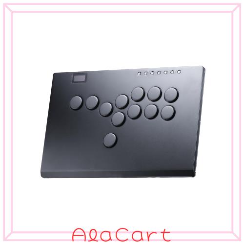 レバーレス アーケード スティック ゲーム コントローラー: Haute42 M12+ 大型でスリムなアルミニウム合金テンプレート - 12 キー Crysta