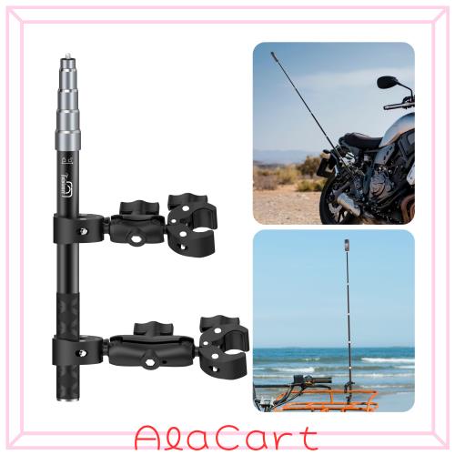 Taisioner アルミニウム合金 オートバイ バイク ハンドルバーマウント ダブルクランプ 59インチ インビジブルセルフィー付き insta360 X5