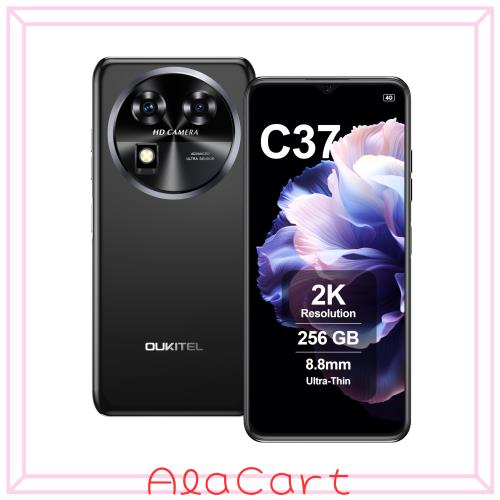 【2024 新登場】OUKITEL C37 4G スマホ SIMフリー 24GB+256GB 1TB拡張可能 6.6インチFHD+ 大画面 32MP+48MPカメラ デュアルSIM 8コアCPU