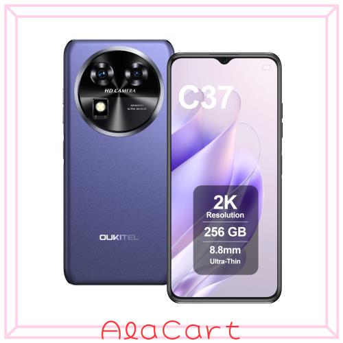 【2024 新登場】OUKITEL C37 4G スマホ SIMフリー 24GB+256GB 1TB拡張可能 6.6インチFHD+ 大画面 32MP+48MPカメラ デュアルSIM MediaTek