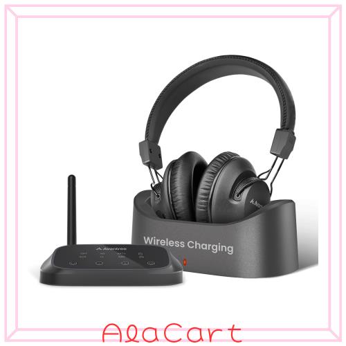 Avantree HT5009 Plus ？ テレビ用ワイヤレスヘッドホン+Bluetooth 5.3 トランスミッターセット 充電ドック付 最大60時間再生 クリア音声