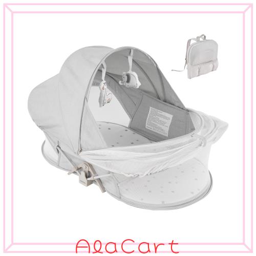 Myfunbabyベビートラベルバシネットベビーベッド ベビーラック 折りたたみ 組み立て不要 ベッドインベッド キャスタ付き 携帯型ベビーベの通販は 11,627円