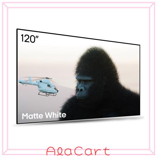 AWOL VISION 120インチ 壁掛け式プロジェクタースクリーン 、画質80%向上、超短焦点、短焦点、長焦点対応 固定フレーム、 ピークゲイン1.