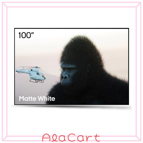 AWOL VISION 100インチ 壁掛け式プロジェクタースクリーン 、画質80%向上、超短焦点、短焦点、長焦点対応 固定フレーム、 ピークゲイン1.