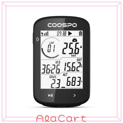 COOSPO CS300 サイクルコンピュータ GPS サイコン 無線 自転車 スピードメーター ロードバイク用 速度計 2.6インチ Bluetooth5.0＆ANT+ワ