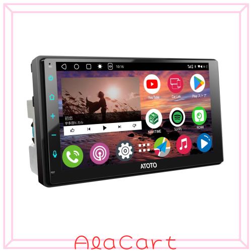 [4G LTE] ATOTOZONE A6 2DIN Androidナビ 8コア 4GB RAM+64GB ROM大容量、7インチQLEDディスプレイオーディオ、アンドロイドナビ、ワイヤ