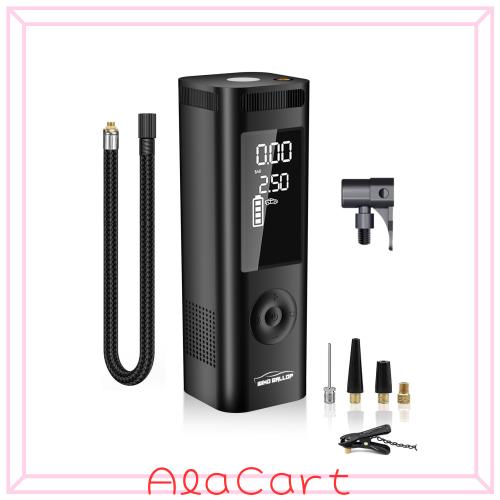 【90W高効率-3倍急速充填】電動空気入れ 充電式 バイク/車用・タイヤ空気入れ 正確な空気圧測定＆自動停止 くうきいれ-電動 多機能 五つの通販は 8,117円