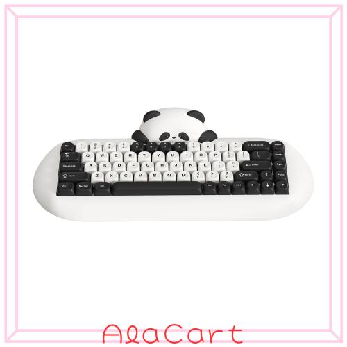 YUNZII C68 ワイヤレスメカニカルキーボード かわいいパンダ 65％ 無線 ホットスワップ シリコーン 人間工学 ゲーミングキーボード三つモ