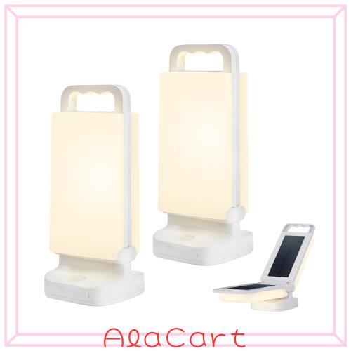 Lepwings ソーラーランタン, ランタン 2個セット LED USB充電式 キャンプランタン 2024年バージョンアップ 6000mAh ソーラーライト モバ