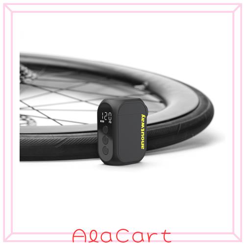 anoutway 気圧表示 自転車 空気入れ 携帯 電動ポンプ 携帯ポンプ 小型 電動空気入れ 全バルブ対応(米式仏式英—式）AT1 PRO