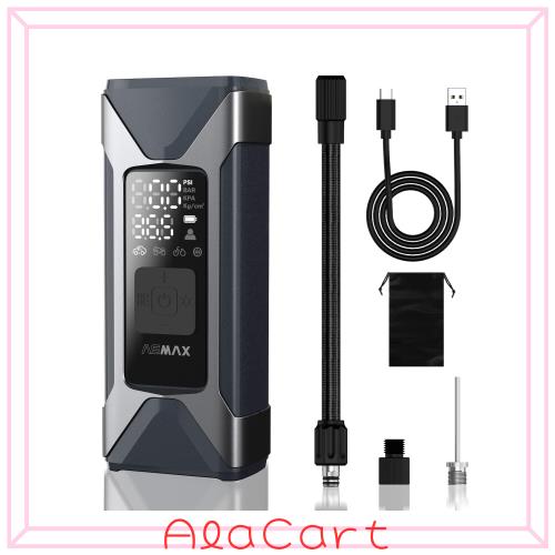 ASMAX 自転車 空気入れ 電動空気入れ バイク 車 エアーポンプ 7500mAh 大容量バッテリー 最大圧力160PSI タイヤ空気圧検知 50cmクイック