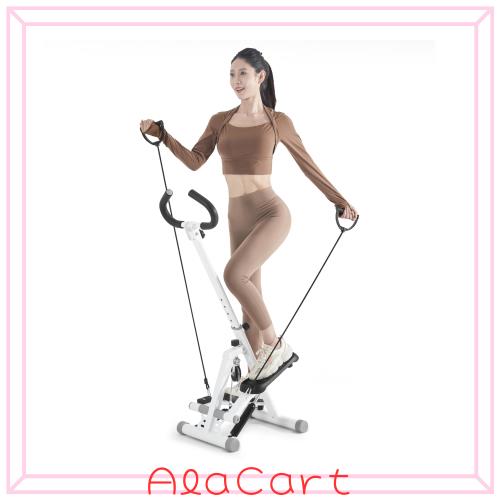 RUNFREELY 健康ステッパー 折りたたみ 足踏み健康器具 ツイストエアロステッパー 負荷調整付き 静音 ハンドル付き 高さ調整 連続使用60分の通販は