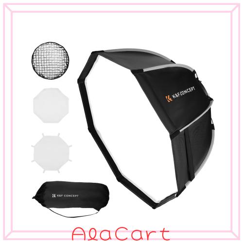 K＆F Concept ソフトボックス 八角形 90cm 撮影 照明用 ライトボックス オクタゴン型 ライトボックス 折りたたみ式 収納便利 ボーエンズマ