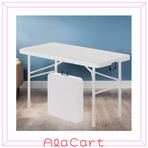 Kaniya 120cm 折りたたみ テーブル アウトドア 作業テーブル ポータブル キャンプ テーブル 簡易 作業台 折畳み 簡単組立 耐荷重120kg 室