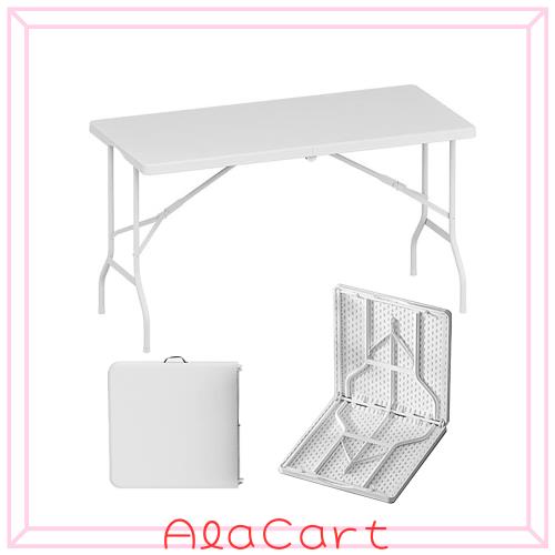Kaniya 150cm 折りたたみ テーブル アウトドア 作業テーブル ポータブル キャンプ テーブル 簡易 作業台 折畳み 簡単組立 耐荷重120kg 室