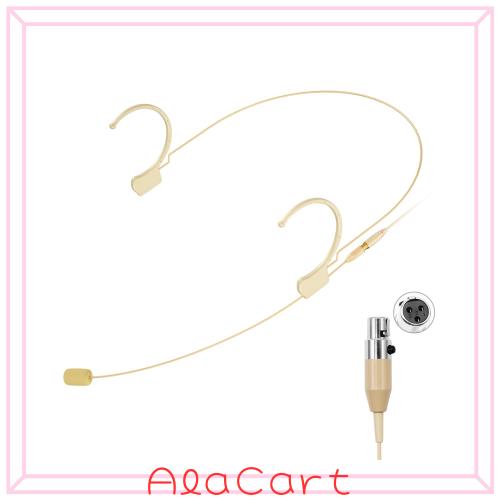 KIMAFUN ヘッドセットマイク XLR TA3F AKG互換 ベージュ 1.2m