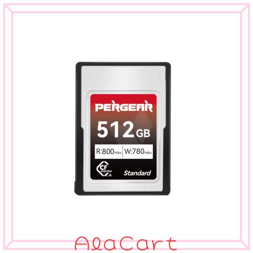 Pergear 512GB CFexpress Type A メモリカード 最大 800MB/秒の読み取り速度 780MB/秒の書き込み速度で 4K 120P、8K 30P 録画に対応 (Sta