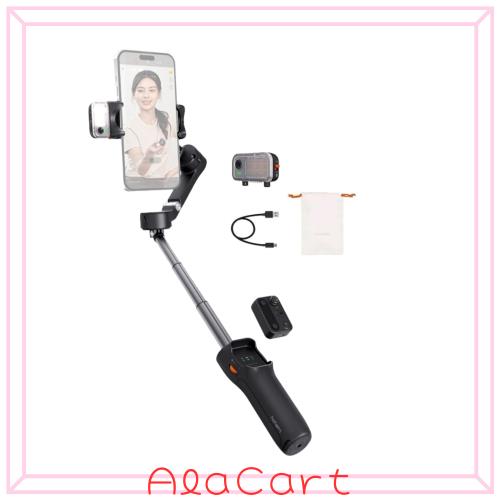 hohem V3 ジンバル,スマートフォン用ジンバルスタビライザー、ポータブルフォンスタビライザー AIトラッカー 取り外し可能なリモートコン