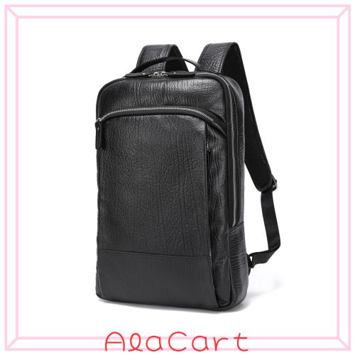 [Lannsyne] リュック メンズ 本革 リュックサック 革 ビジネスリュック バックパック 薄マチ 大容量 15インチPC A4対応 通勤 通学 出張