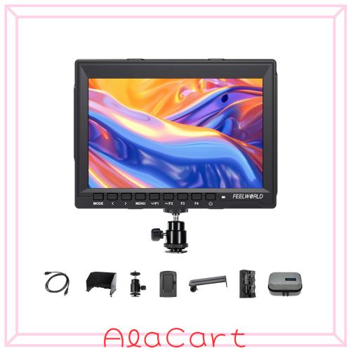 FEELWORLD FW759 7インチDSLRカメラフィールドモニターフルHD1280x800輝度ヒストグラム 補助フォーカス4K HDMI入力（F550バッテリー付き