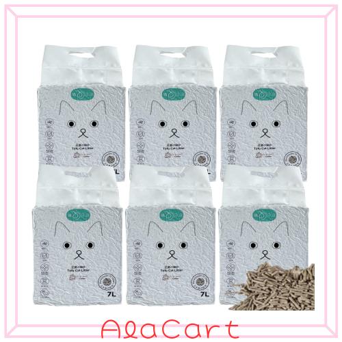 Gatitos 猫砂 おから 流せる 固まる おからの猫砂 消臭 燃える 猫 トイレ砂 大粒 飛び散らない 真空パック コーヒー 6袋の通販は 5,086円