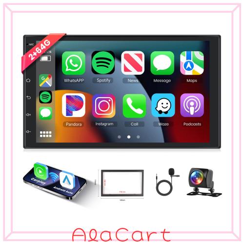 Hodozzy 2GB+64GB カーラジオAndroid GPS の Navi のアンドロイド無線 Carplay、Android Auto,、7インチのタッチスクリーン1080Pスクリー