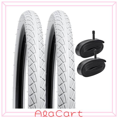 YunSCM 2本セット,26 1.95 タイヤ 白,26x1.95 50-559 タイヤ カラー + 26x1.75/2.25 チューブ 肉厚 米式バルブ32mm +タイヤレバ,適用 26