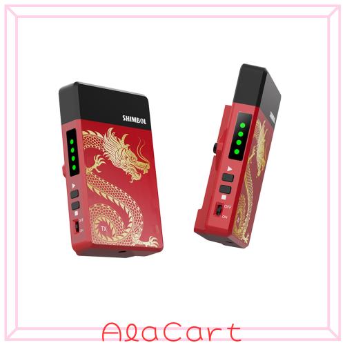 Shimbol TP Mini ワイヤレス 映像伝送システム 送信機＆受信機1080p 60fps ？0.07秒低遅延 600ftの伝送距離 【屋外利用可能】 (Red, Shimbo