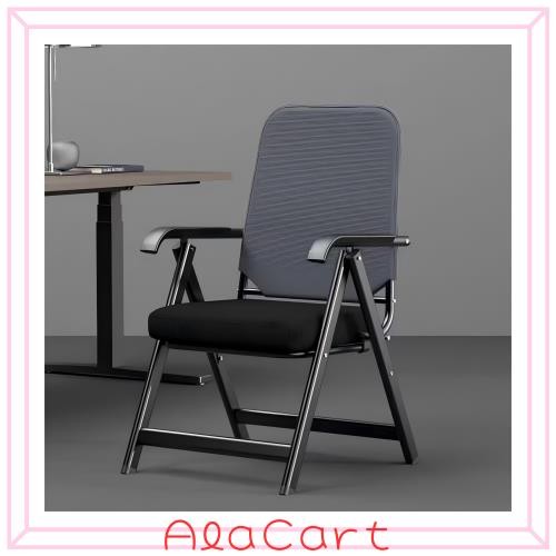 PANCY ミーティングチェア オフィスチェア パイプ椅子 完成品 折りたたみチェア 会議椅子 メッシュ背もたれ 通気性 高反発座面 人間工学