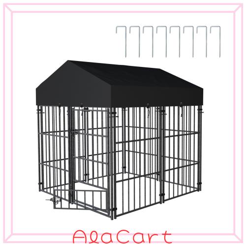 BingoPaw 鶏小屋 屋外 雨よけ 扉付き 犬小屋 大型犬ケージ 大きい テント 屋根付き 日よけ 室内 ドッグハウス サークル 中型犬 小型犬 頑