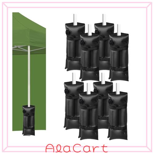 ウェイトバッグ テント 重り 4個セット大容量 タープテント用 バンドテープ付き 注水タイプ マルチウェイト 屋外 重し袋 ワンタッチター