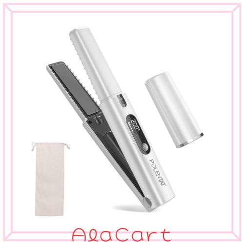 POLENTAT [電池着脱式 最新改良型] ヘアアイロン コードレス 機内持ち込み可 USB充電式 コードレスヘアアイロン ミニ ストレートアイロンの通販は