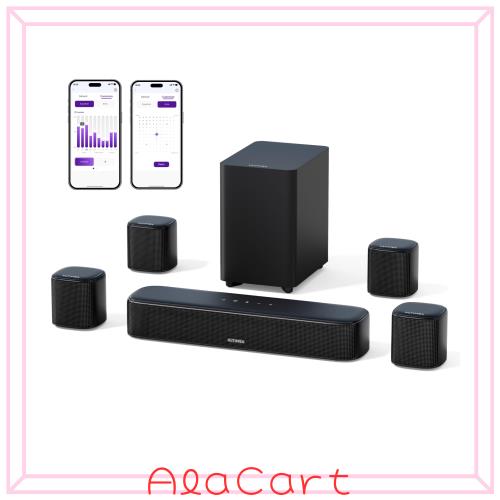 ULTIMEA サウンドバー テレビ用 7.1CH サラウンド サウンド App制御対応 ピーク電力330W テレビスピーカー サブウーファー/サラウンドス